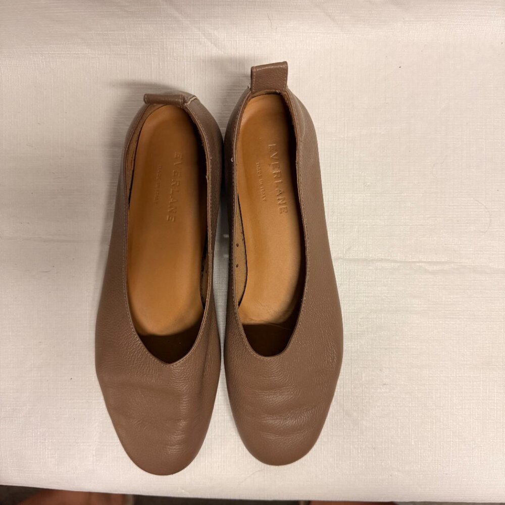 Everlane Brown Leather Slip-On Flats - Picture 3 of 8